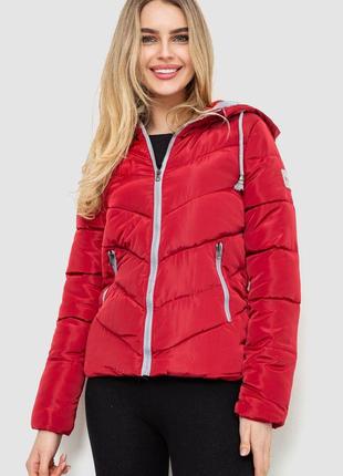 Куртка женская демисезонная, цвет бордовый, размер XS, 244R013