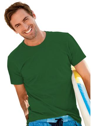 Мужская футболка JHK, Regular, темно-зеленая, размер XL, хлопо...