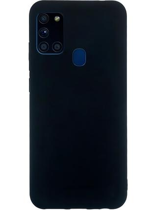 Силиконовый чехол для Samsung Galaxy A21S (SM-A217), черный