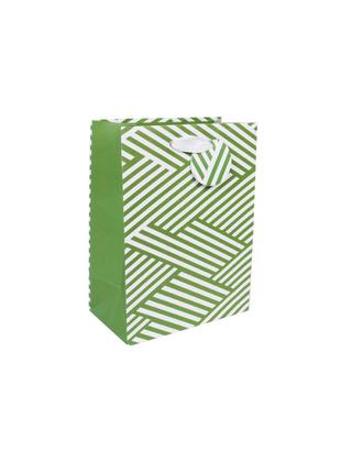 Подарочный пакет Геометрические полосы комбинированный Melinera