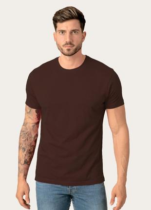 Мужская футболка JHK, Regular, коричневая, размер XS, хлопок, ...