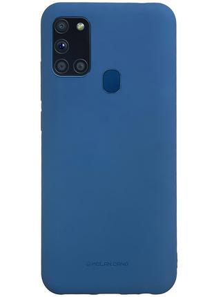 Силиконовый чехол для Samsung Galaxy A21S (SM-A217), синий