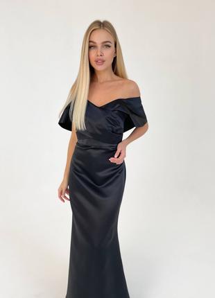 Женское вечернее платье корсет черного цвета р.XS 372847