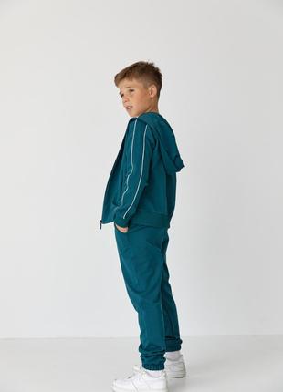Детский спортивный костюм для мальчика зеленый р.158 439094