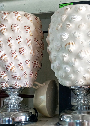 Декоративные настольные лампы с ракушек