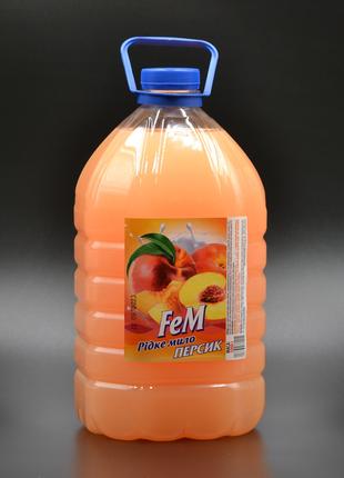 Мыло жидкое "FeM" / Персик / в бутыле /5л