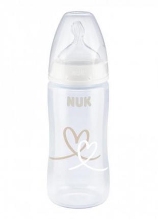Бутылочка для кормления Nuk First Choice Plus Сердца 300 мл Бе...