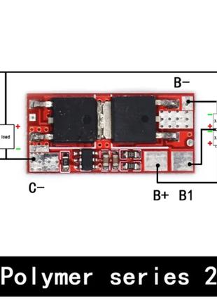 Плата защиты BMS 2S 10A 8.4V Контроллер заряда/разряда для Li-...
