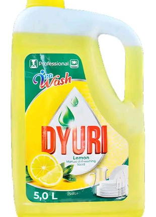 Средство для мытья посуды dyuri lemon лимон 5 л.
