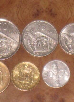 Монети Іспанії - 8 шт. (Франко)