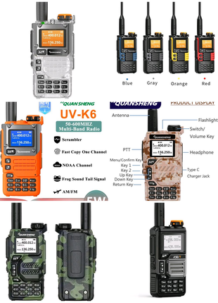 18-1300 МГц Quansheng UV-5R plus 2200mA/H 5W UV-K5 (8) K6 satcom