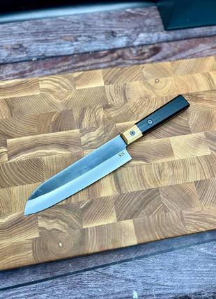 Кухонный нож ручной работы в японском стиле Сантоку 2, из нерж...