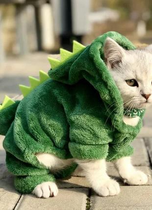 Одяг для домашніх тварин RESTEQ, костюм динозавра для котів, р...