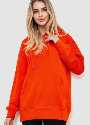 Худи женский с капюшоном, цвет оранжевый, размер Oversize, 243...