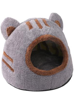 Домик лежанка для котов Taotaopets 569902 Bear house Gray 36*3...