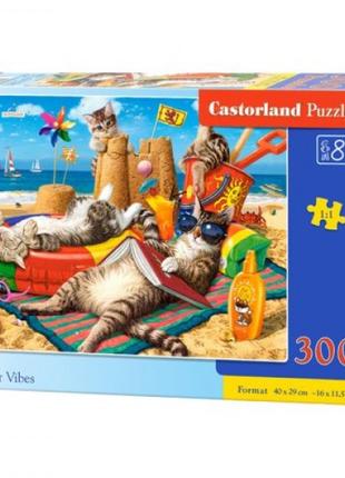 Пазлы "Коты на пляже", 300 элементов
