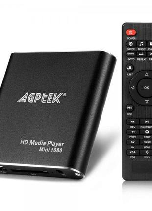 Цифровой медиаплеер AGPtek Mini 1080p Full-HD Ultra HDMI с упр...