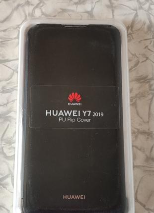 Чохол Huawei Y7 2019 PU Flip cover black
