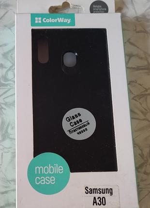 Чохол Colorway samsung galaxy A30 glass case black