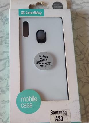 Чохол Colorway samsung galaxy A30 glass case white