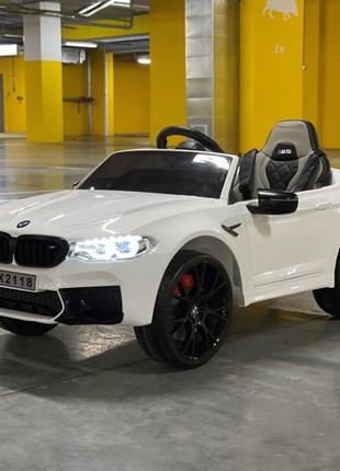 Детский электромобиль BMW M5 Competition (белый цвет) с пульто...