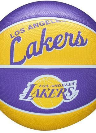 Мяч баскетбольный Wilson NBA TEAM RETRO BSKT MINI LA LAKERS si...