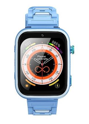 Детские смарт часы XO H130 4G GPS Синий