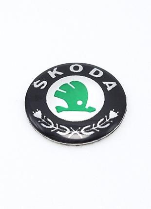 Логотип для автоключа Skoda 14 мм старый стиль