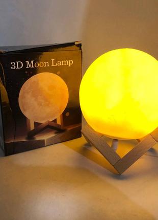 Ночник 3д светильник Moon Lamp 18 см, Ночники 3d lamp, Проекци...