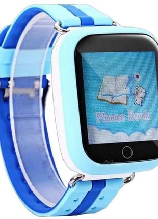 Дитячий розумний годинник з GPS Smart baby watch Q750 Blue, см...