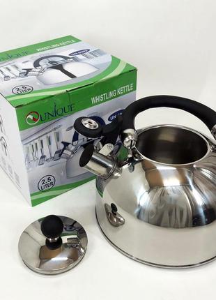 Металический чайник из нержавейки Unique UN-5302 | Чайник для ...
