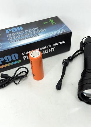Яркий фонарик Bailong BL-K70-P90 | Сильный фонарик | Мощный ак...