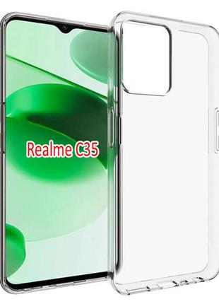 Прозорий чохол на Realme C35 силіконовий чохол на телефон