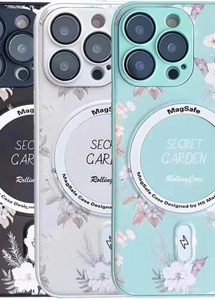 TPU+PC чохол Secret Garden with MagSafe для Apple iPhone 14 Pr...