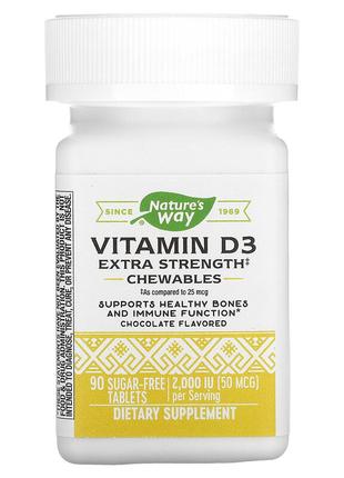 Витамин D3 Nature's Way Vitamin D3, Extra Strength, Chocolate,...