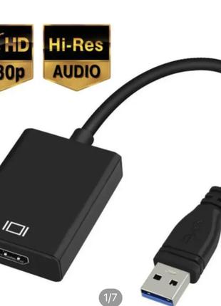 Переходник видеокабеля USB 3.0 на HDMI HD 1080P