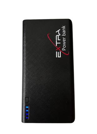 Повербанк EXTRA Power bank 20000 мАч 4 входа фонарик цвет черный