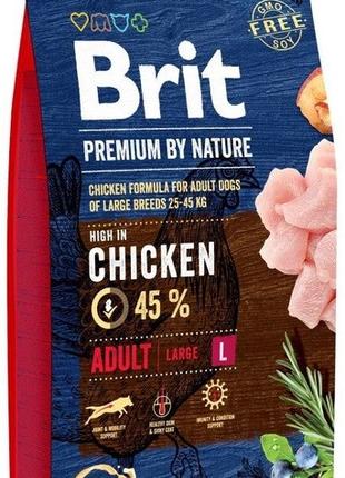 Сухой корм для взрослых собак крупных пород Brit Premium Dog A...