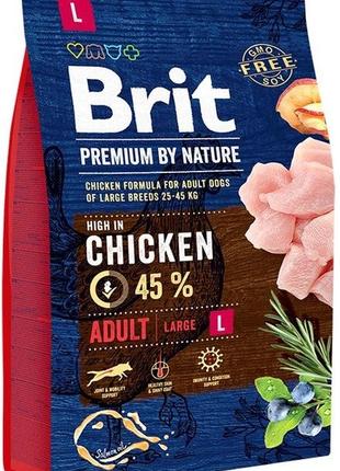 Сухой корм для взрослых собак крупных пород Brit Premium Dog A...