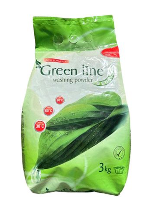 Пральний порошок green line для всіх видів білих тканин (зелен...