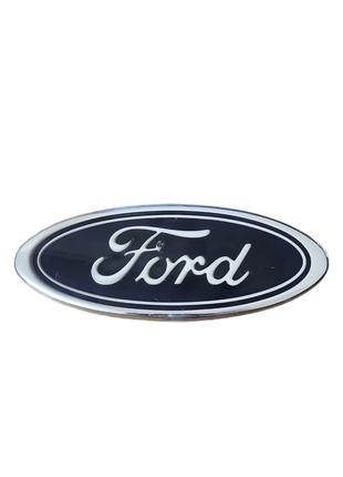 Эмблема на капот, багажник Ford Форд 146х58мм темно-синяя на с...