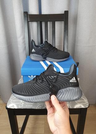 Кроссовки мужские и женские черные Adidas Alphabounce Black Gr...