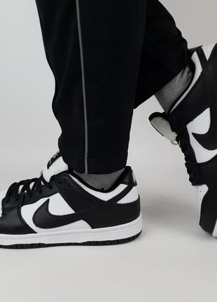 Молодежные кроссовки мужские черно-белые низкие Nike SB Dunk L...