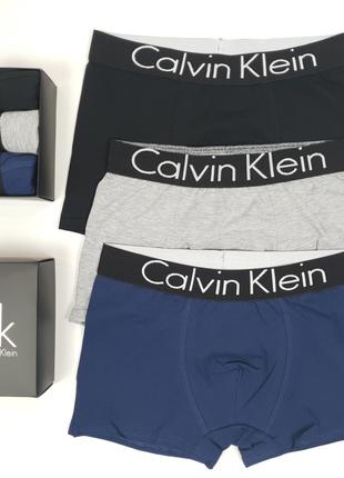 Чоловічі труси боксери 3шт Calvin Klein. Спідня білизна набір ...