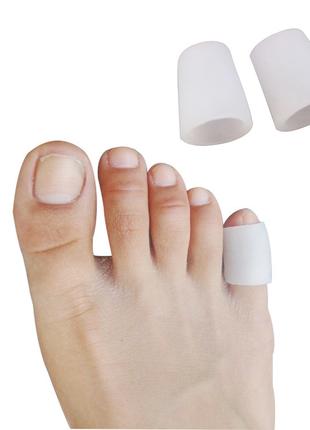 Силіконовий чохол (напальчник) для пальців ніг білі 1 пара (2ш...