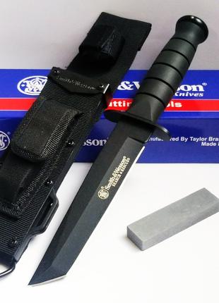 Тактичний ніж Smith & Wesson Танто + точилка. Нож тактический Тан