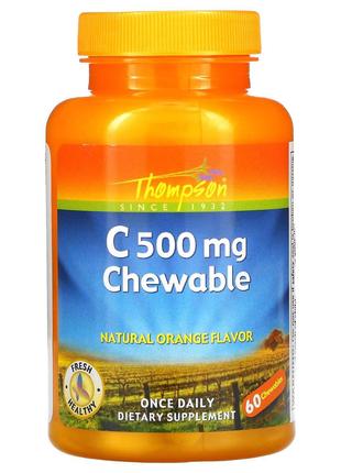 Витамин C, Vitamin C 500 mg 60 Chewables (Orange)