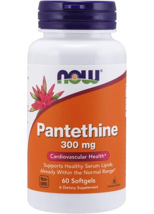 Пантетин Now Pantethine 300 mg 60 softgels