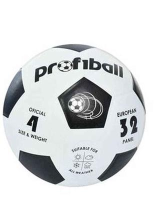 Мяч футбольний розмір 4 ГУМА вага 360г чорний VA-0018-1 ТМ КИТАЙ
