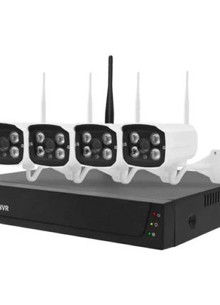 Комплект відеоспостереження на 4 камери NVR KIT 601 WiFi 4CH з ре
